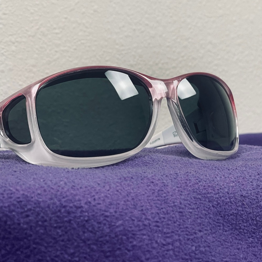 Cocoons Fitover Sunglasses Gray Lens Pink White Frame StyleLine MX Flex2Fit